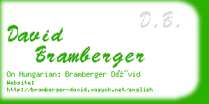 david bramberger business card